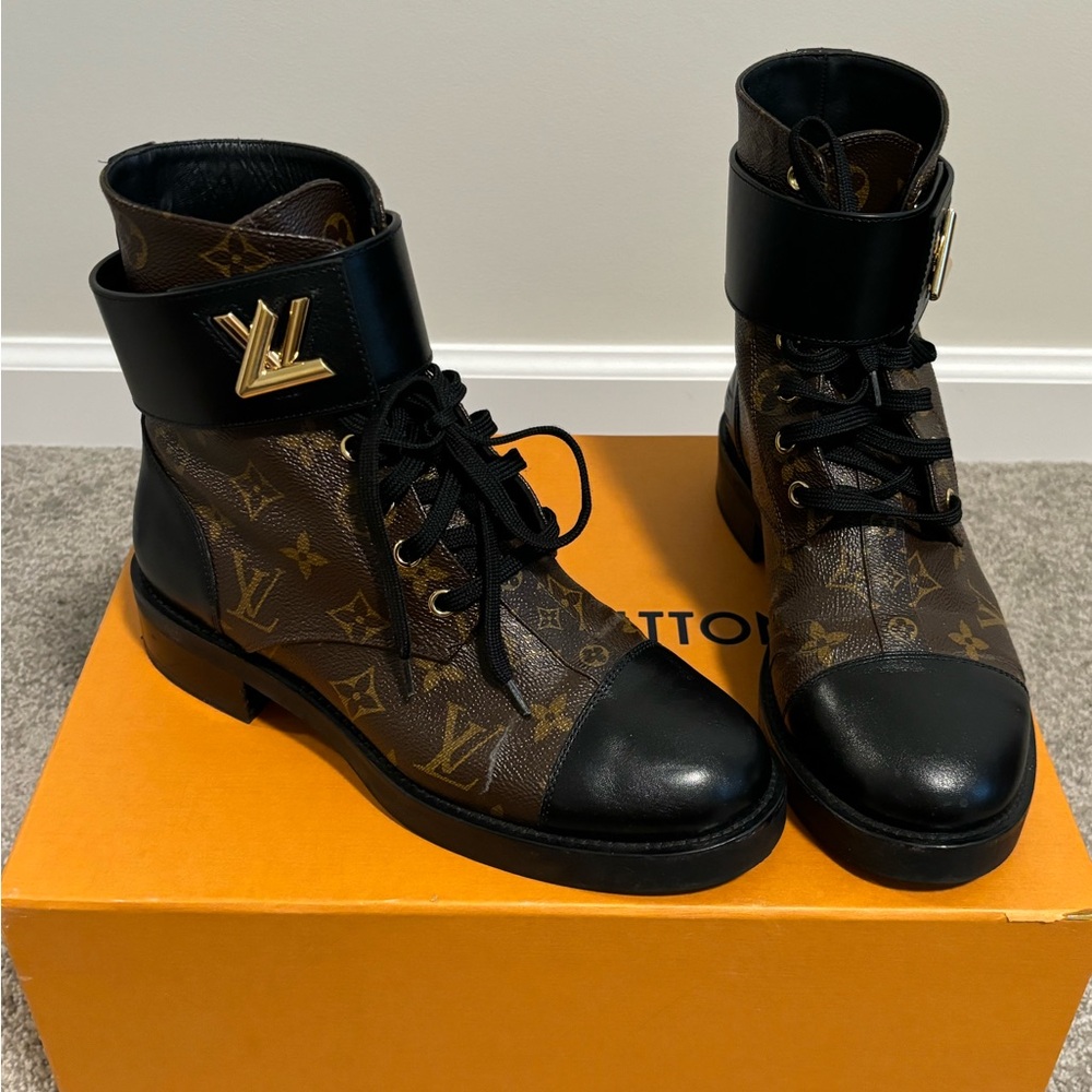 Louis Vuitton combat boots